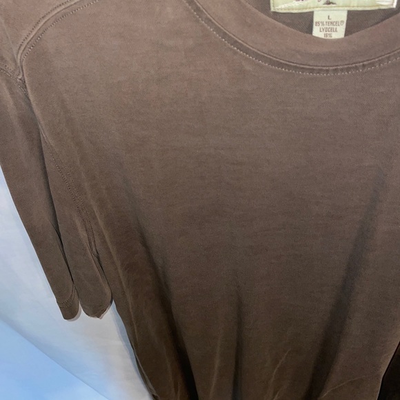 Tommy Bahama T Shirt Men Large Lrg L Brown Short Sleeve Henley - Picture 6 of 12